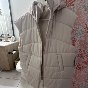 Beige Zella Puffer Vest